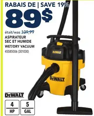 RONA DEWALT WET/DRY VACUUM offer