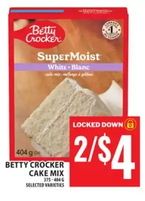 Food Basics BETTY CROCKER CAKE MIX offer