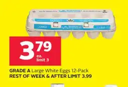 Rexall GRADE A Large White Eggs offer