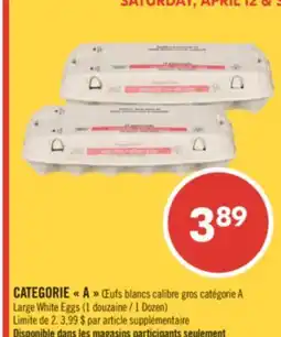 Pharmaprix Large White Eggs offer