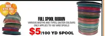 Len's Mill Stores Full Spool Ribbon offer