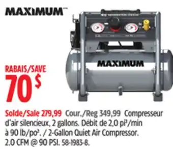 Canadian Tire MAXIMUM 2-Gallon Quiet Air Compressor offer
