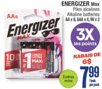 Jean Coutu ENERGIZER Max Alkaline batteries offer