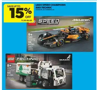Real Canadian Superstore LEGO SPEED CHAMPIONS AND TECHNIC offer