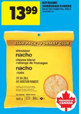 Real Canadian Superstore NO NAME SHREDDED CHEESE, 900 G offer