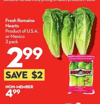 Longo's Fresh Romaine Hearts offer