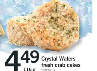 Fortinos CRYSTAL WATERS FRESH CRAB CAKES, 116 G offer