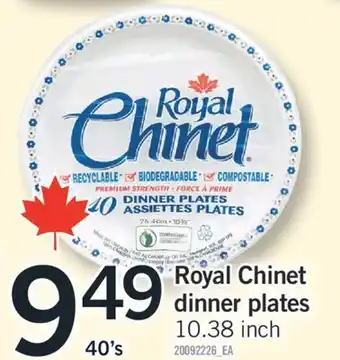 Fortinos ROYAL CHINET DINNER PLATES, 40'S offer