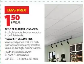 BMR TUILE DE PLAFOND TABARET offer