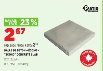 BMR DALLE DE BÉTON ÉCONO offer