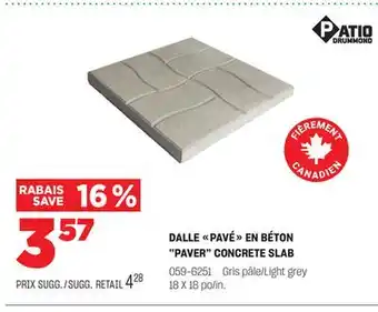 BMR DALLE PAVÉ EN BÉTON offer