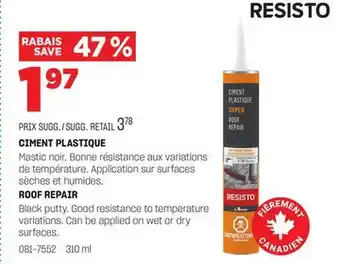 BMR CIMENT PLASTIQUE offer
