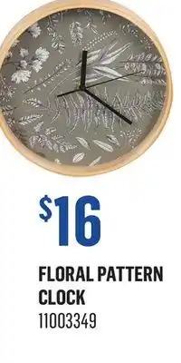 Canac Floral Pattern Clock offer