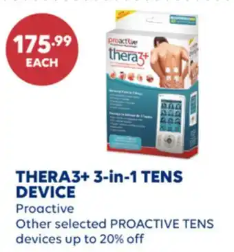Wellwise by Shoppers Proactive THERA3+ 3-in-1 TENS DEVICE offer