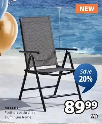 JYSK Mellby Position patio chair offer