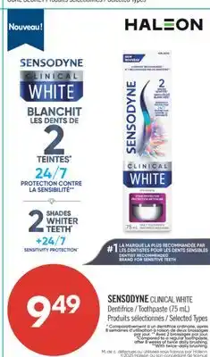 Pharmaprix SENSODYNE CLINICAL WHITE Toothpaste offer