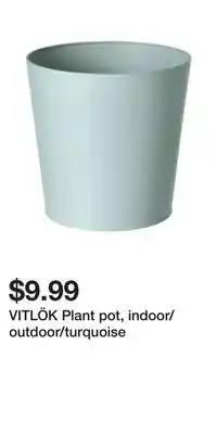 IKEA VITLÖK Plant pot, indoor/outdoor/turquoise offer