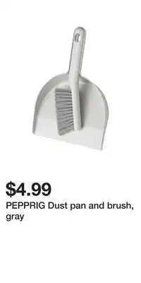 IKEA PEPPRIG Dust pan and brush, gray offer