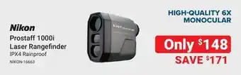 Visions Electronics Nikon Prostaff 1000i Laser Rangefinder offer