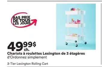 Michaels Chariots à roulettes Lexington de 3 étagères d'Ordonnez simplement offer