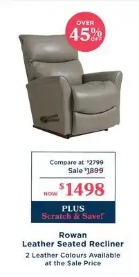 La Z Boy Rowan Leather Seated Recliner offer