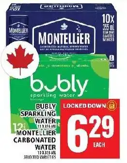 Food Basics Bubly sparkling water montellier carbonated water offer