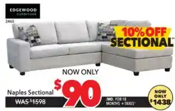 Surplus Furniture Naples Silver 2Pc Sectional offer