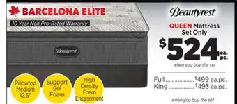 Surplus Furniture Barcelona Elite Queen Mattress Set offer
