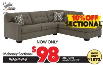 Surplus Furniture Mahoney Chocolate 2Pc Sectional offer