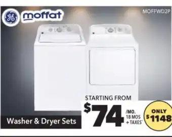 Surplus Furniture Washer & Dryer Sets As Low As offer