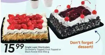 Sobeys Single Layer Shortcakes offer