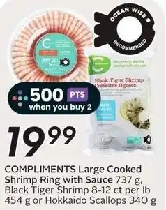 Sobeys Compliments large cooked shrimp ring with sauce offer