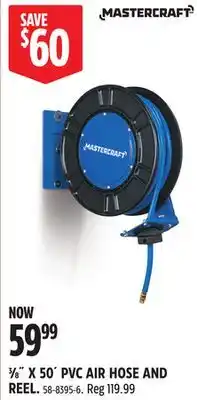 Canadian Tire MASTERCRAFT 3⁄8˝ X 50´ PVC AIR HOSE AND REEL offer