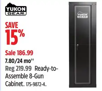 Canadian Tire Yukon Gear Ready-to- Assemble 8-Gun Cabinet offer