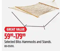 Canadian Tire Selected Bliss Hammocks and Stands offer