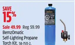 Canadian Tire BernzOmatic Self-Lighting Propane Torch Kit offer