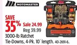 Canadian Tire MotoMaster 3000-lb Ratchet Tie-Downs offer