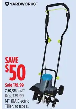 Canadian Tire Yardworks 14˝10A Electric Tiller offer