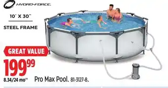 Canadian Tire Hydro-Force Pro Max Pool offer