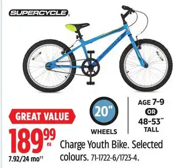 Canadian Tire Supercycle Charge Youth Bike offer