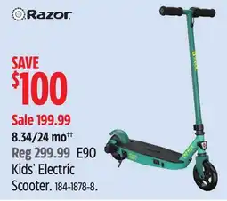 Canadian Tire Razor E90 Kids' Electric Scooter offer