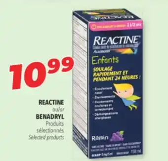 Familiprix REACTINE or BENADRYL Selected products offer