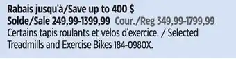 Canadian Tire Marcy Selected Treadmills and Exercise Bikes offer