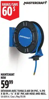 Canadian Tire MASTERCRAFT PVC AIR HOSE AND REEL offer