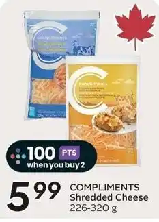 Sobeys Compliments shredded cheese offer