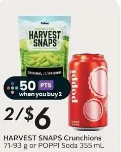 Sobeys Harvest snaps crunchions offer