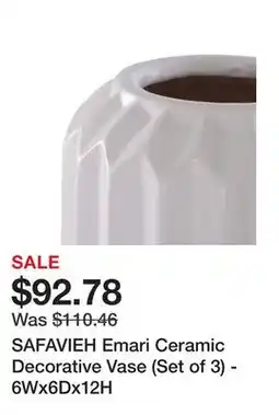 Bed Bath & Beyond SAFAVIEH Emari Ceramic Decorative Vase (Set of 3) - 6Wx6Dx12H offer