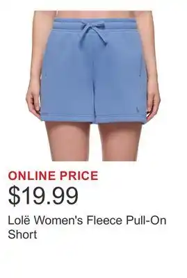 Costco Lolë Women's Fleece Pull-On Short offer