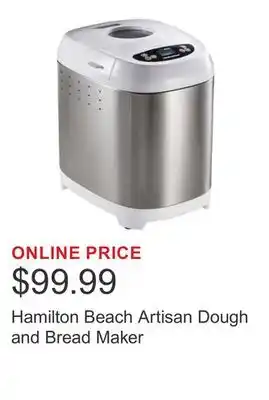 Costco Hamilton Beach Artisan Dough and Bread Maker offer