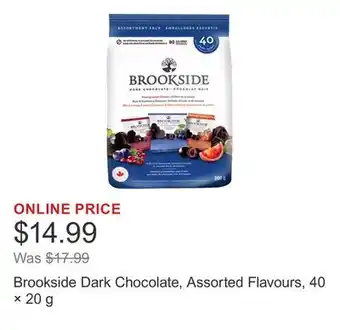 Costco Brookside Dark Chocolate, Assorted Flavours, 40 × 20 g offer